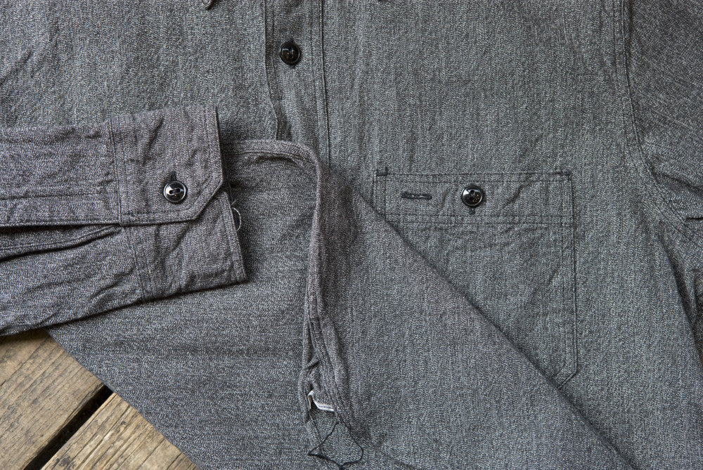 Buzz Rickson Grey Moc-Twist Shirt | American Classics London