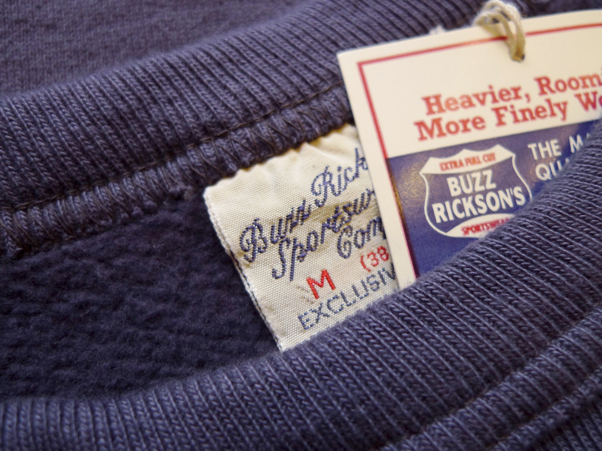 Buzz Rickson Navy Single-V Needle Sweatshirt – American Classics London