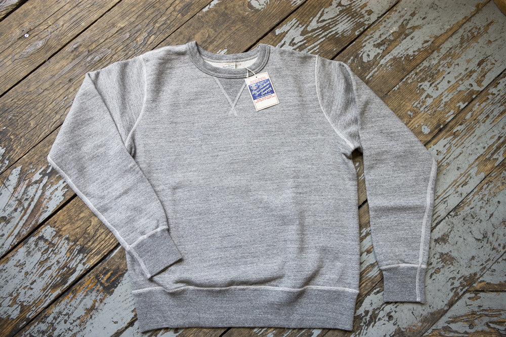 Buzz Rickson Grey Marl Single-V Needle Sweatshirt | American Classics London