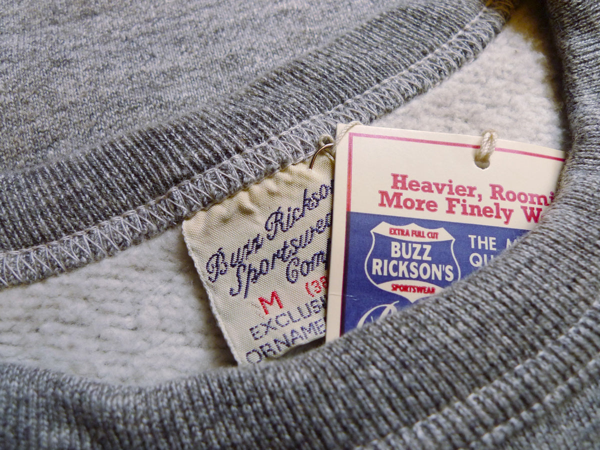 Buzz Rickson Grey Marl Single-V Needle Sweatshirt – American Classics ...