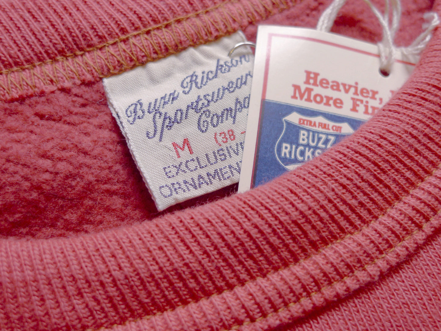 Buzz Rickson Red Single-V Needle Sweatshirt
