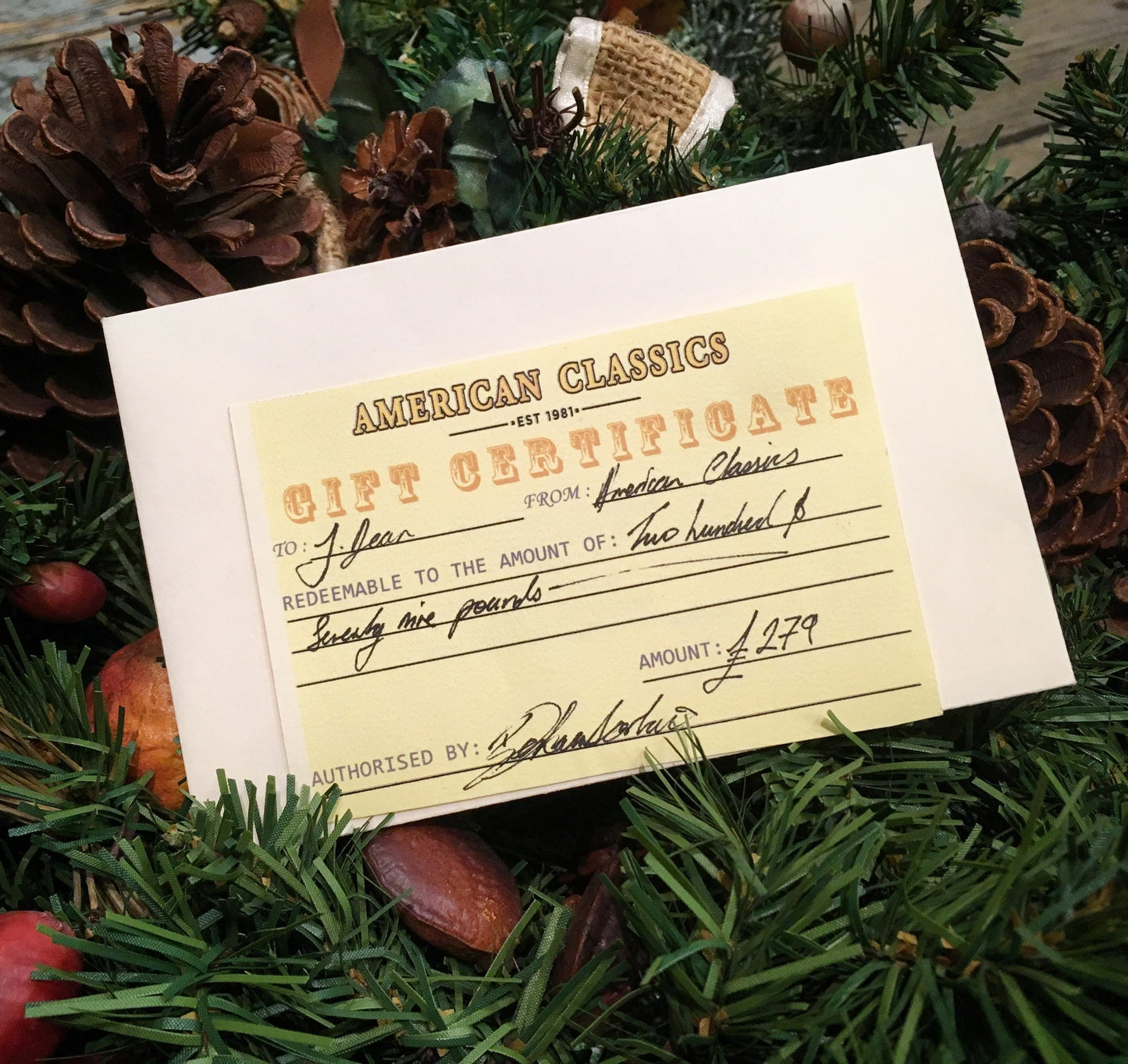 Gift Certificate