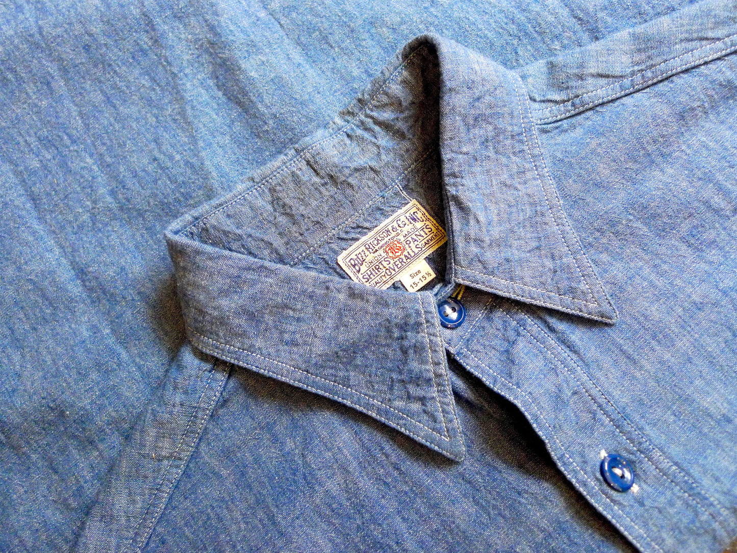 Buzz Rickson U.S.N. Chambray Shirt Blue