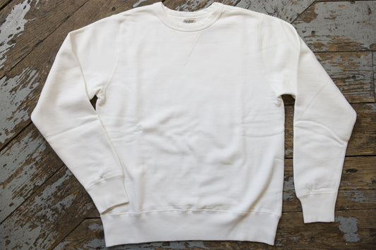 Buzz Rickson White Single-V Needle Sweatshirt