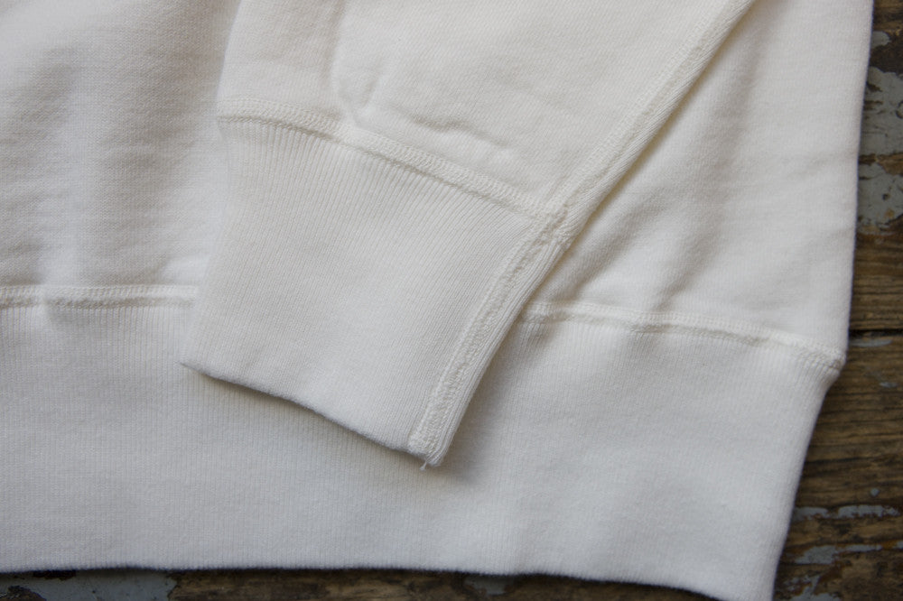 Buzz Rickson White Single-V Needle Sweatshirt