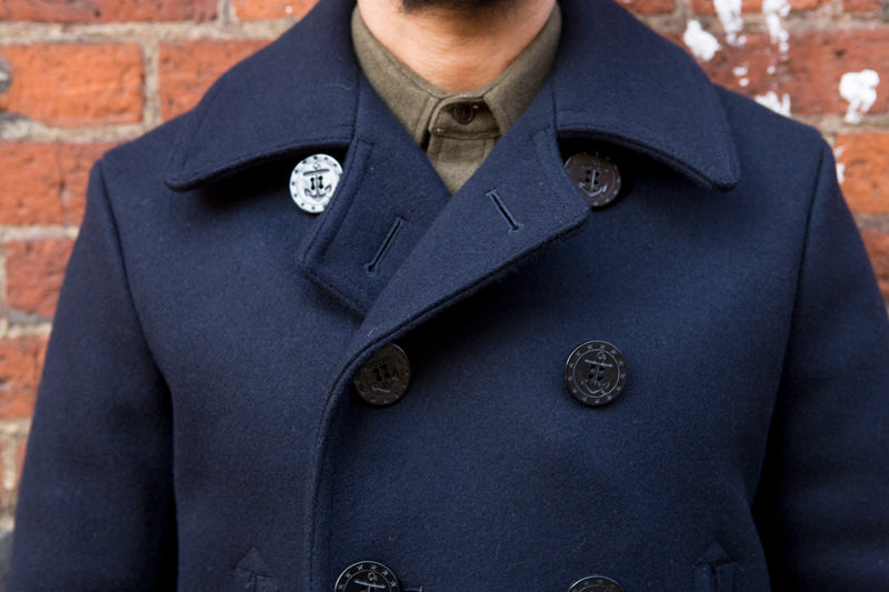 Buzz Rickson U.S.N. 10 Button Pea Coat Pre-WWII