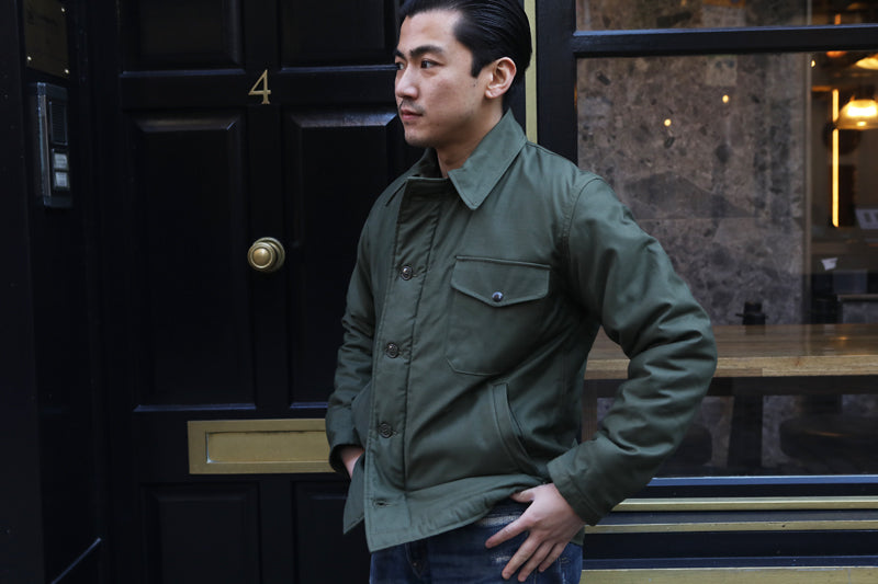 Buzz Rickson US NAVY A-2 DECK JACKET OLIVE