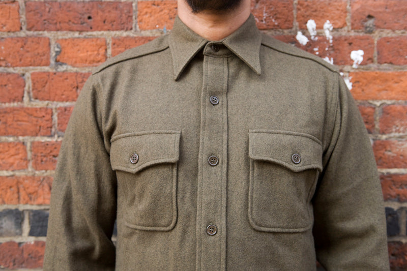 Buzz Rickson Wool Flight Shirt - Olive