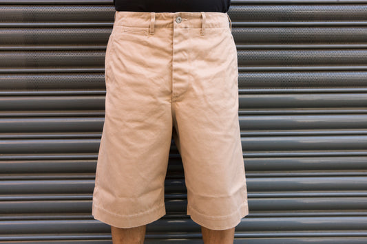 Buzz Rickson Cotton Twill Shorts Beige