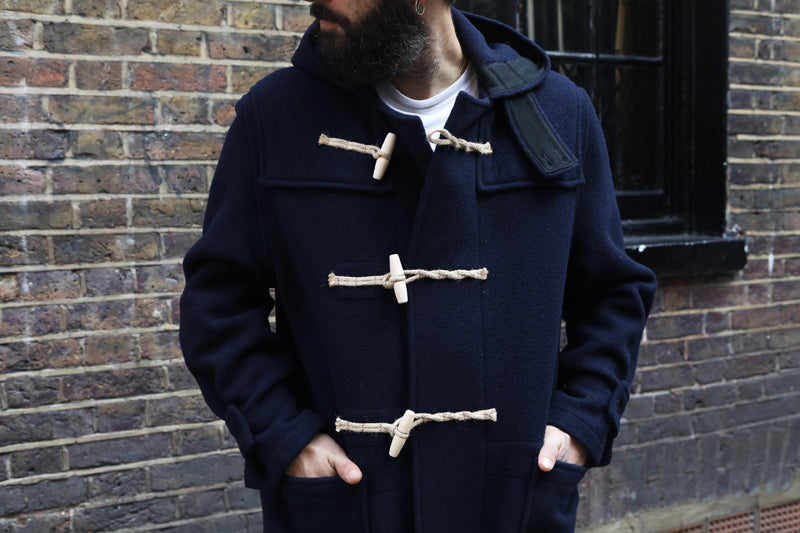 Gloverall Monty Duffle Coat Navy