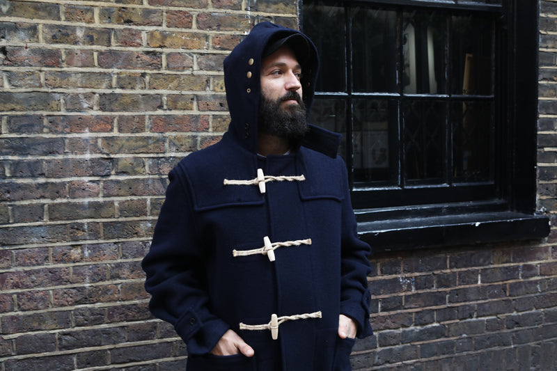 Gloverall Monty Duffle Coat Navy