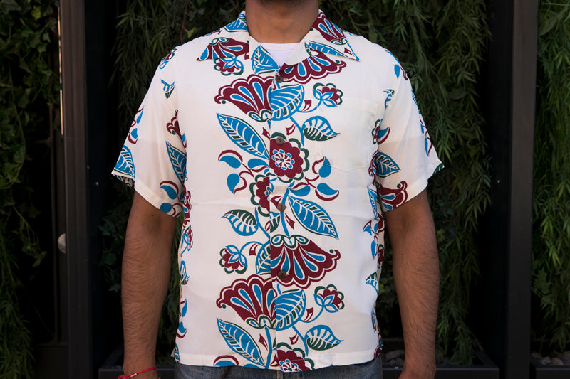 Sun Surf Hawaiian Shirt “Hawaiian Ivy” Off White