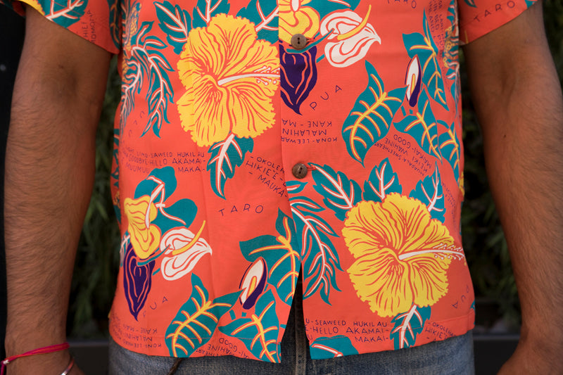 Sun Surf Hawaiian Shirt “Romantic Hawaiian Nicknames” Orange
