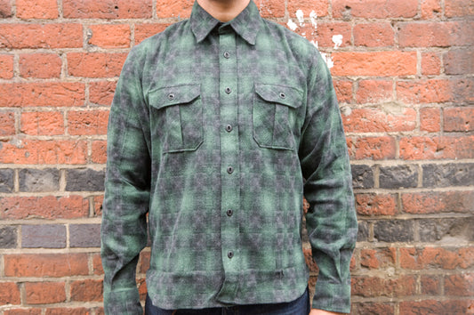 Indigofera ‘Walton’ Printed Cotton Check Green - SALE 35% OFF