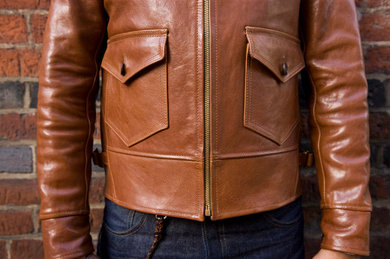Bill Kelso Cadet Badalassi Leather Jacket - Russett