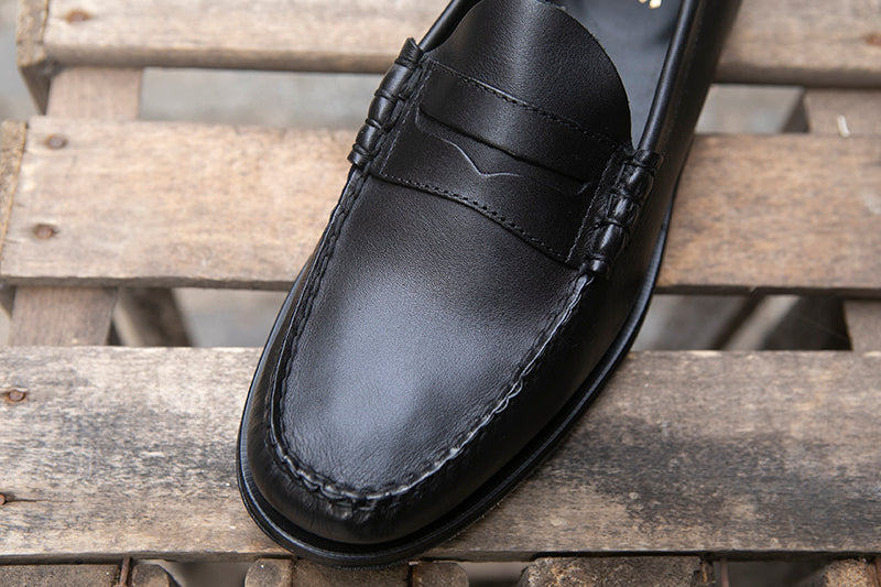 G.H.Bass Weejuns Larson Penny Loafer - Black Soft Leather