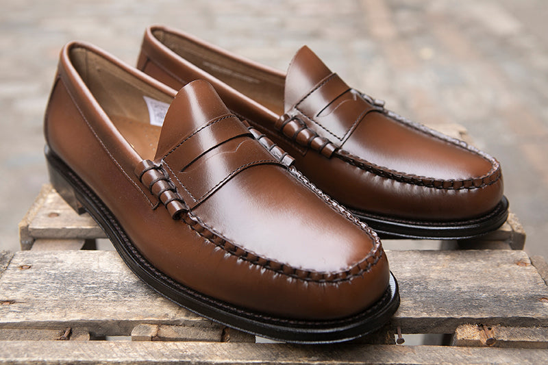 G.H.Bass Weejuns Larson Penny Loafer - Mid Brown Leather