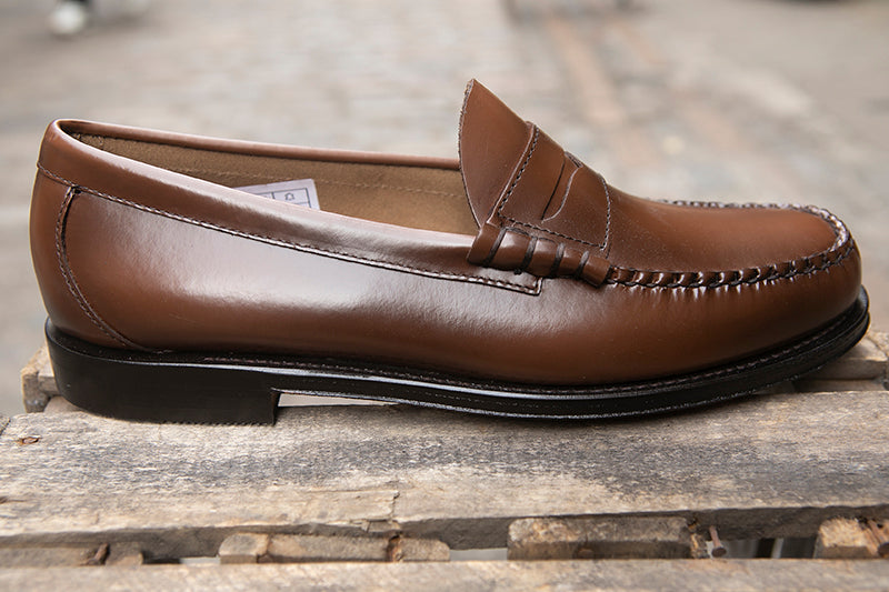 bass brown dress shoes Mens Lexington Penny Loafer Dark Brown