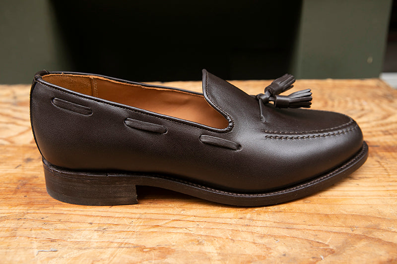 Sanders Finchley Tassel Loafer - Dark Brown Calf - SALE