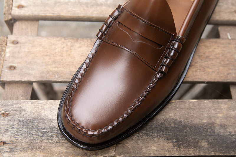 G.H.Bass Weejuns Larson Penny Loafer - Mid Brown Leather