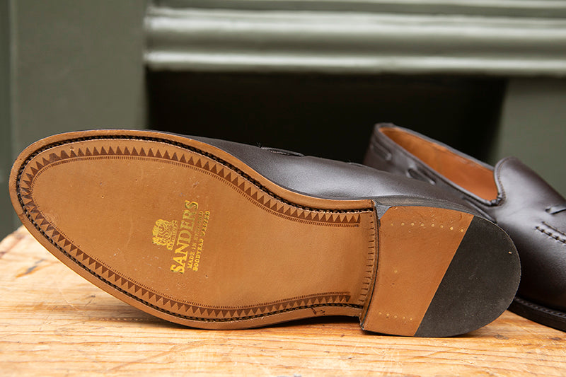 Sanders Finchley Tassel Loafer - Dark Brown Calf - SALE