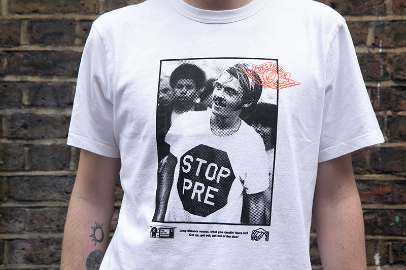 TSPTR Steve Prefontaine Pre T-Shirt - White - SALE 35% OFF